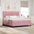Boxspringbed 180x200 cm roze fluweel