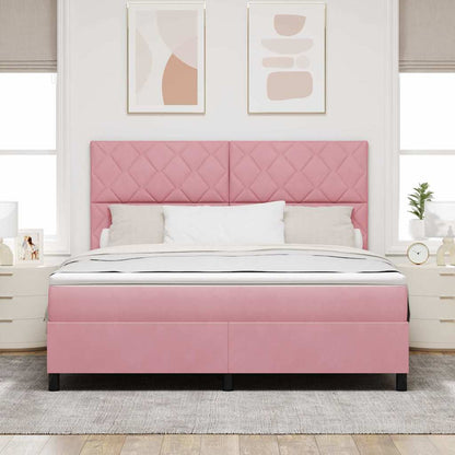 Boxspringbed met matras Roze 180 x 200 cm Fluweel