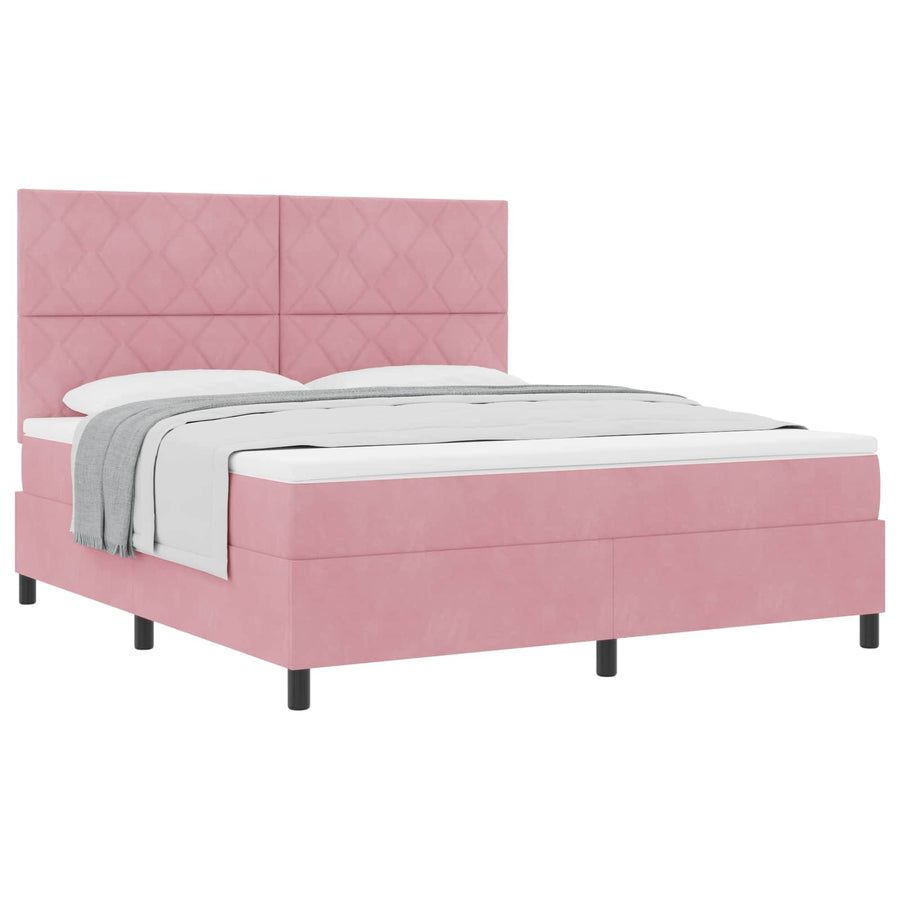 Boxspringbed met matras Roze 180 x 200 cm Fluweel