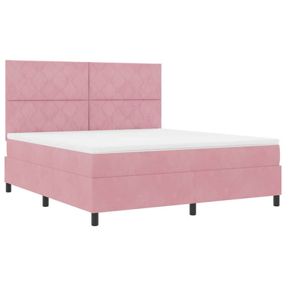 Boxspringbed met matras Roze 180 x 200 cm Fluweel