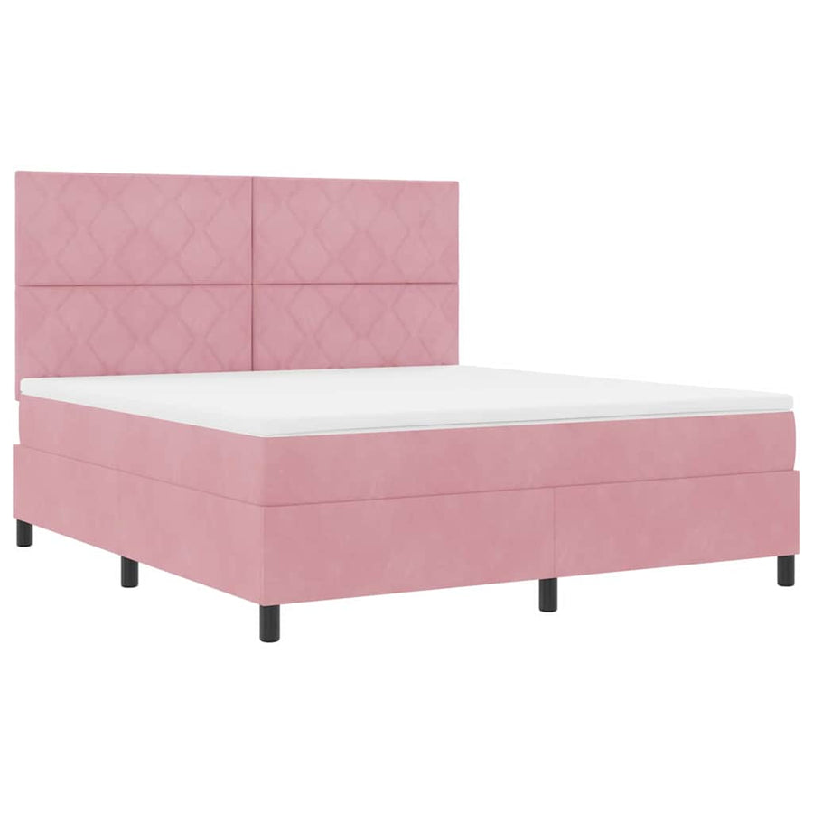 Boxspringbed met matras Roze 180 x 200 cm Fluweel