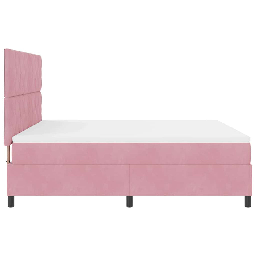 Boxspringbed met matras Roze 180 x 200 cm Fluweel