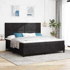 Boxspringbed zwart 200x200 cm fluweel