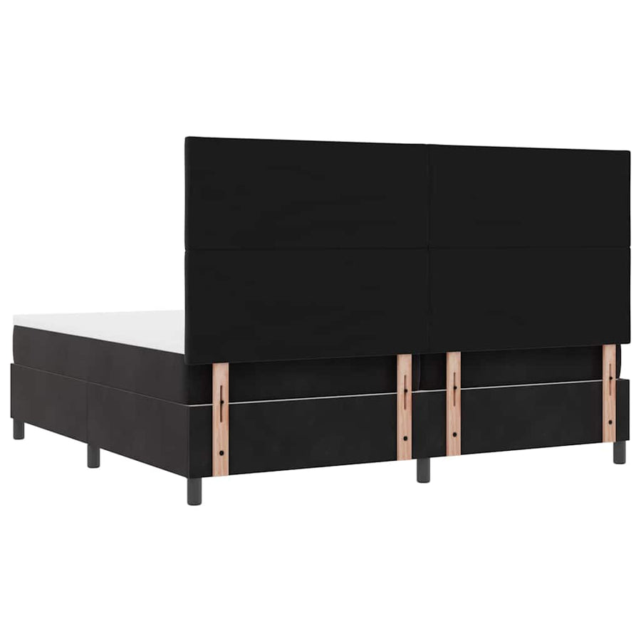 Boxspringbed met hoofdeinde Zwart 200 x 200 cm Fluweel