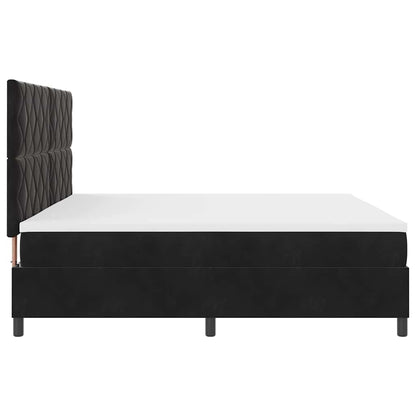 Boxspringbed met hoofdeinde Zwart 200 x 200 cm Fluweel