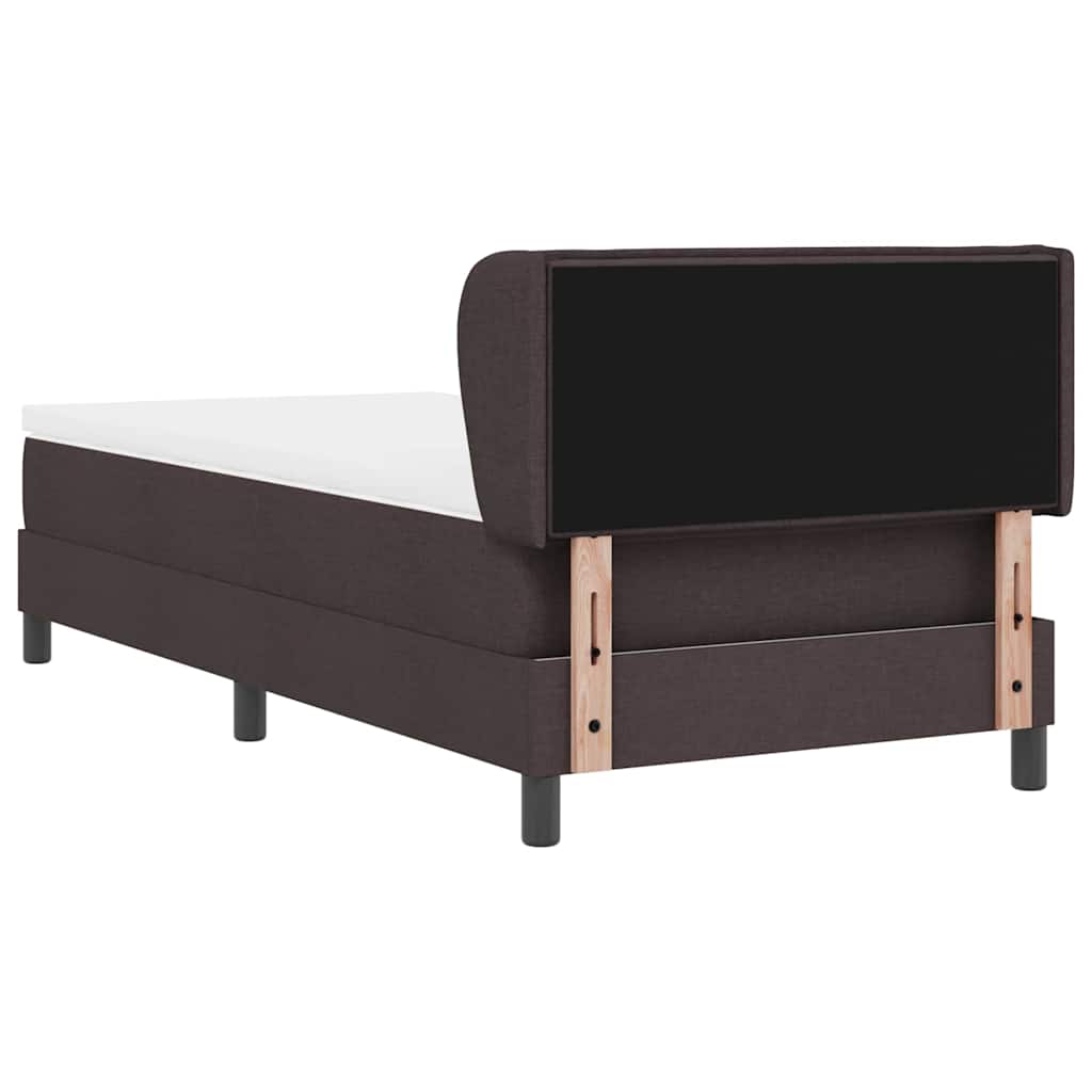 Boxspringbed met matras Donkerbruin 100 x 200 cm Stof