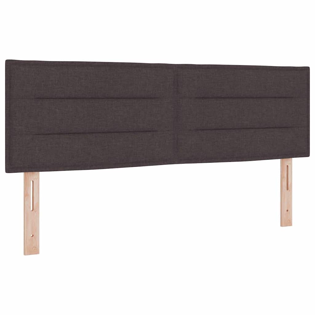 Boxspringbed met matras Donkerbruin 140 x 200 cm Stof
