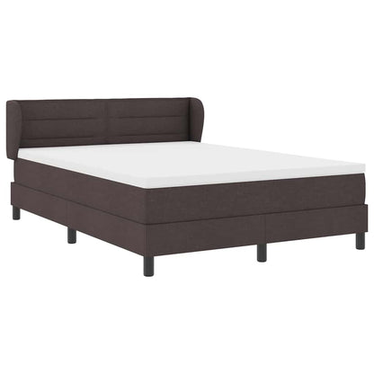Boxspringbed met matras Donkerbruin 140 x 200 cm Stof