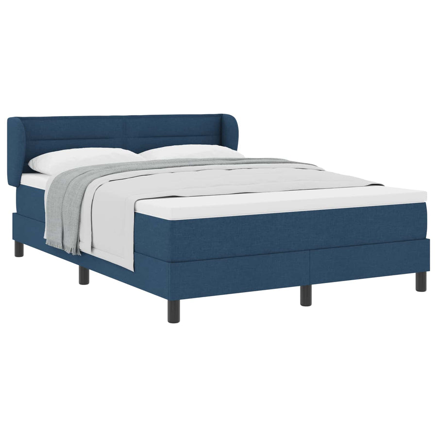 Boxspringbed met matras met hoofdeinde Blauw 160 x 200 cm Stof