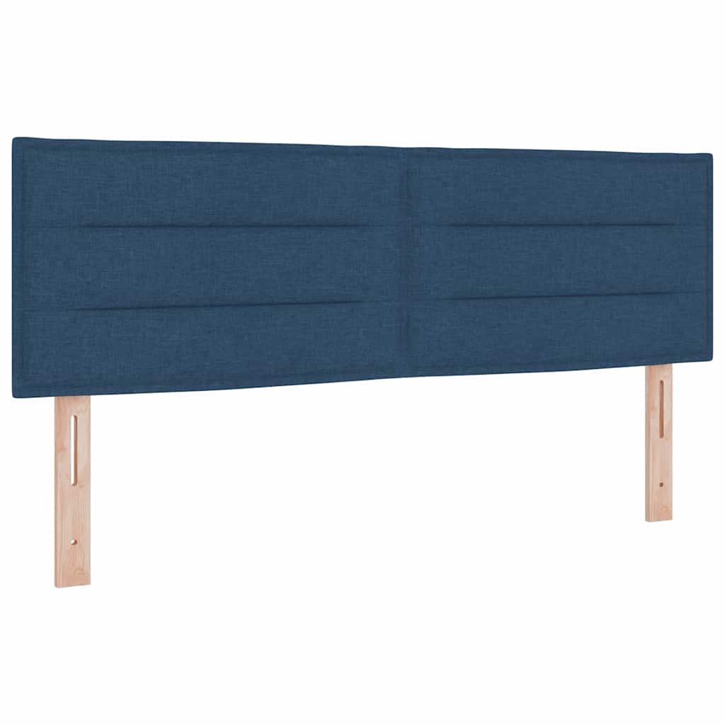 Boxspringbed met matras met hoofdeinde Blauw 160 x 200 cm Stof