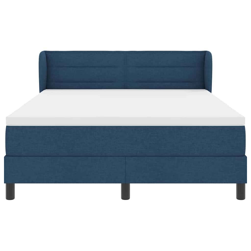 Boxspringbed met matras met hoofdeinde Blauw 160 x 200 cm Stof