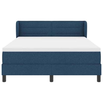 Boxspringbed met matras met hoofdeinde Blauw 160 x 200 cm Stof