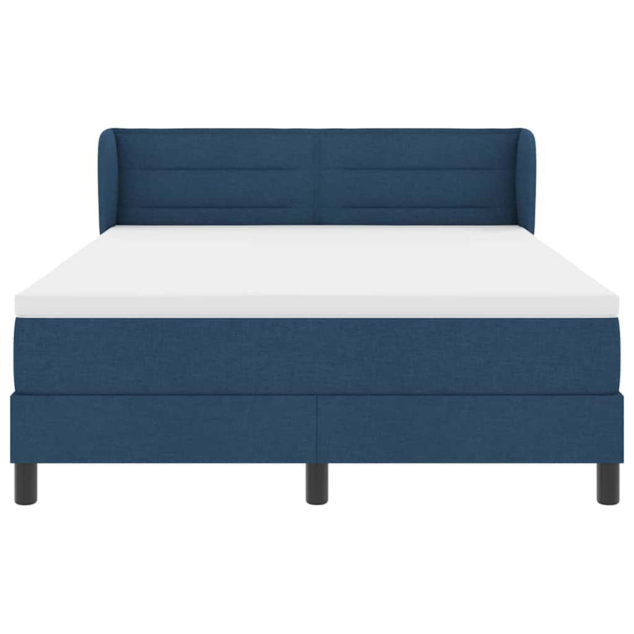 Boxspringbed met matras met hoofdeinde Blauw 160 x 200 cm Stof