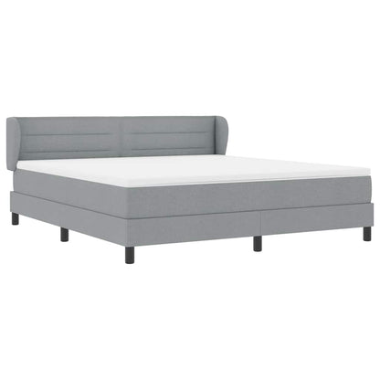 Boxspringbed met matras Lichtgrijs 180 x 200 cm Stof
