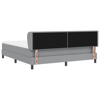 Boxspringbed met matras Lichtgrijs 180 x 200 cm Stof