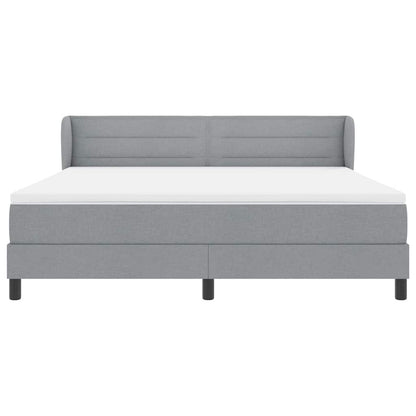 Boxspringbed met matras Lichtgrijs 180 x 200 cm Stof