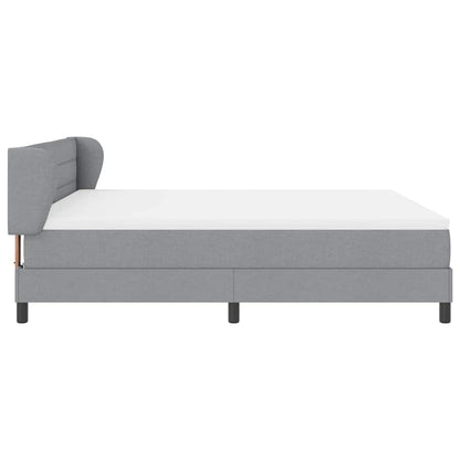 Boxspringbed met matras Lichtgrijs 180 x 200 cm Stof