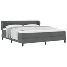 Boxspringbed 180x200 cm donkergrijs met pocketvering matras