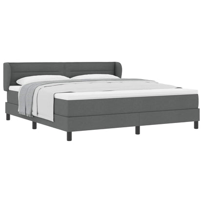Boxspringbed met matras Donkergrijs 180 x 200 cm Stof