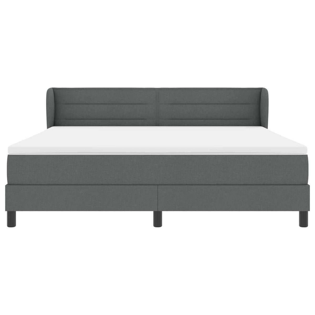 Boxspringbed met matras Donkergrijs 180 x 200 cm Stof