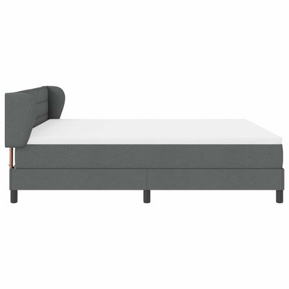 Boxspringbed met matras Donkergrijs 180 x 200 cm Stof