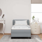 Boxspringbed 80x200 cm lichtgrijs stof hoofdeinde