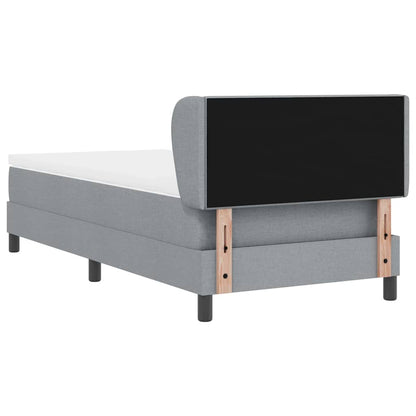 Boxspringbed met hoofdeinde Lichtgrijs 80 x 200 cm Stof