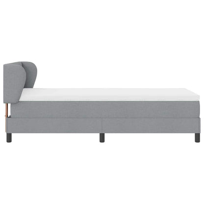 Boxspringbed met hoofdeinde Lichtgrijs 80 x 200 cm Stof