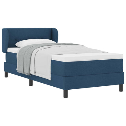 Boxspringbed met hoofdeinde Blauw 80 x 200 cm Stof