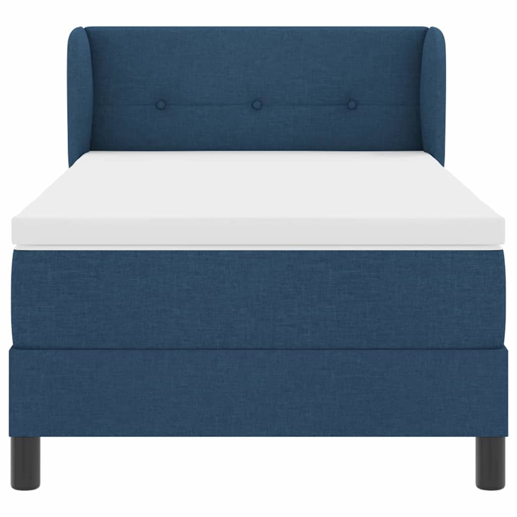 Boxspringbed met hoofdeinde Blauw 80 x 200 cm Stof