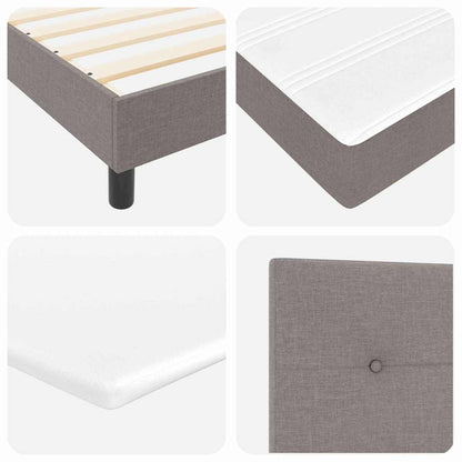 Boxspringbed met hoofdeinde Taupe 90 x 190 cm Stof