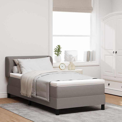 Boxspringbed met hoofdeinde Taupe 90 x 190 cm Stof
