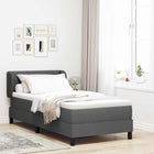 Boxspringbed 90x200 cm donkergrijs stof