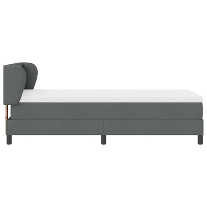 Boxspringbed met hoofdeinde Donkergrijs 90 x 200 cm Stof