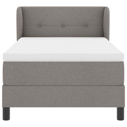 Boxspringbed met hoofdeinde Taupe 100 x 200 cm Stof