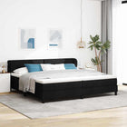 Boxspringbed 200x200 cm zwart stof