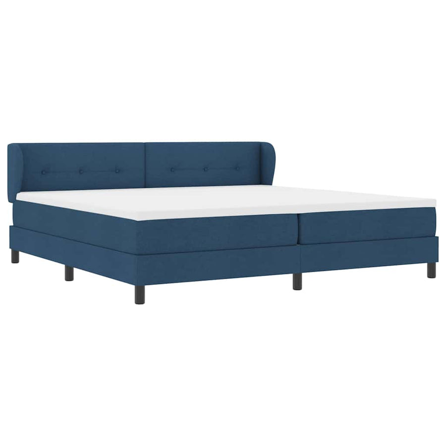 Boxspringbed met matras met matras Blauw 200 x 200 cm Stof