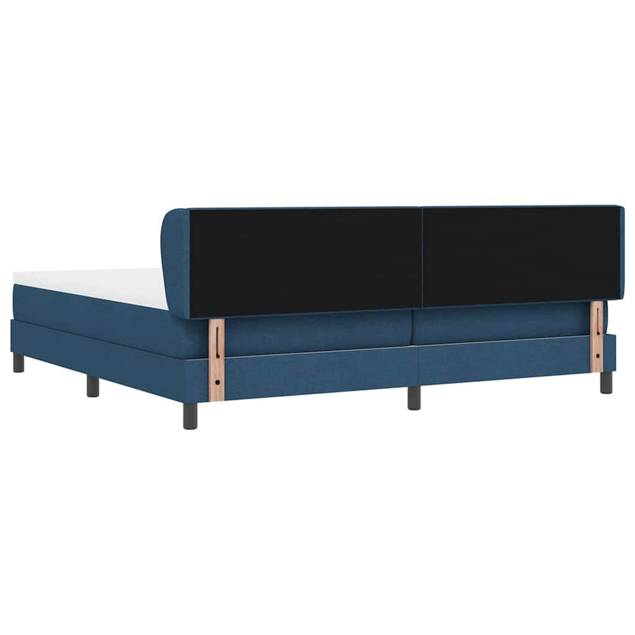 Boxspringbed met matras met matras Blauw 200 x 200 cm Stof