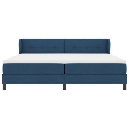 Boxspringbed met matras met matras Blauw 200 x 200 cm Stof