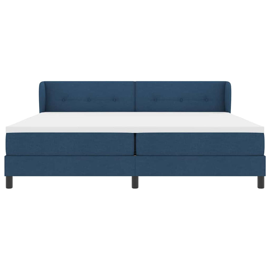 Boxspringbed met matras met matras Blauw 200 x 200 cm Stof