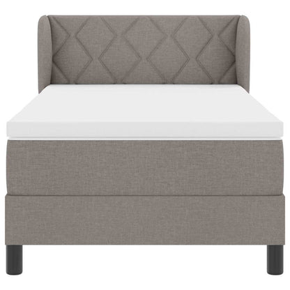 Boxspringbed met matras met hoofdeinde Taupe 90 x 190 cm Stof