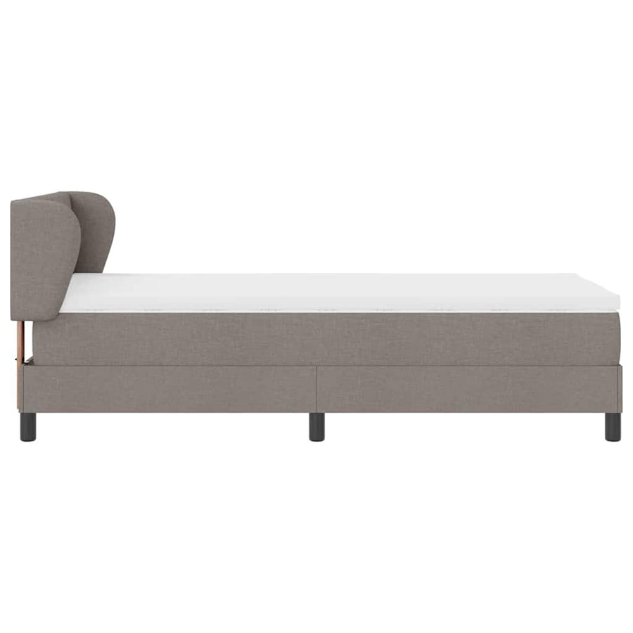 Boxspringbed met matras met hoofdeinde Taupe 90 x 190 cm Stof