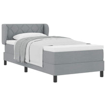 Boxspringbed met matras Lichtgrijs 100 x 200 cm Stof
