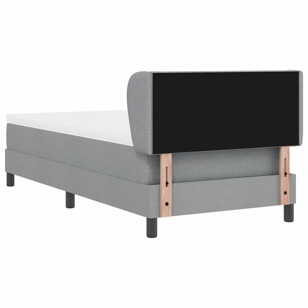 Boxspringbed met matras Lichtgrijs 100 x 200 cm Stof