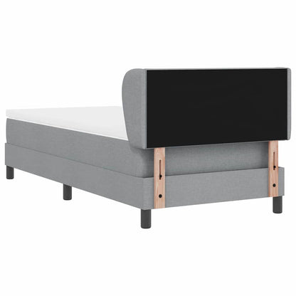 Boxspringbed met matras Lichtgrijs 100 x 200 cm Stof