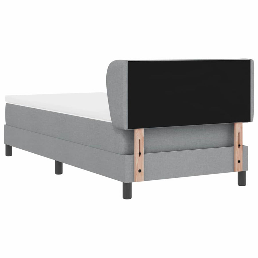 Boxspringbed met matras Lichtgrijs 100 x 200 cm Stof