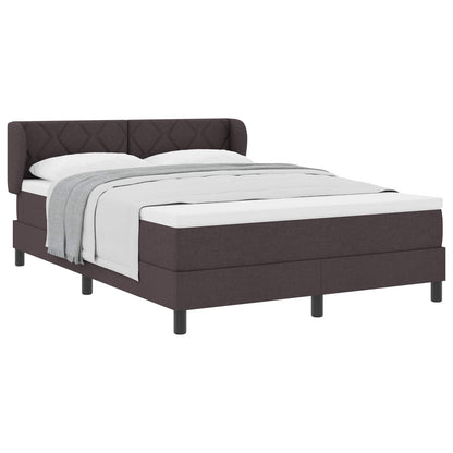 Boxspringbed met hoofdeinde Donkerbruin 140 x 190 cm Stof
