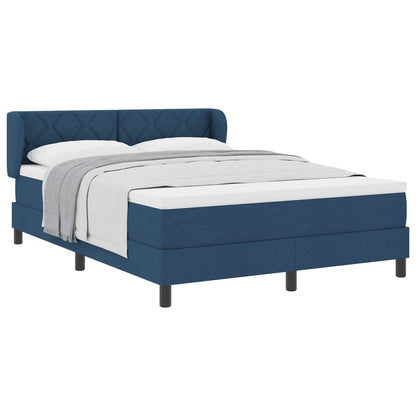 Boxspringbed met hoofdeinde Blauw 140 x 190 cm Stof
