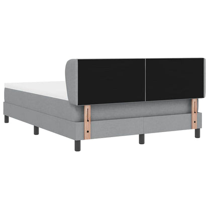 Boxspringbed met hoofdeinde Lichtgrijs 140 x 200 cm Stof