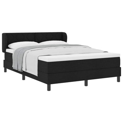 Boxspringbed met hoofdeinde Zwart 140 x 200 cm Stof